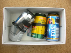 Drinks cans converted into Pinhole cameras